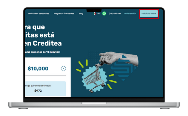 Cómo solicitar un préstamo en Creditea MX