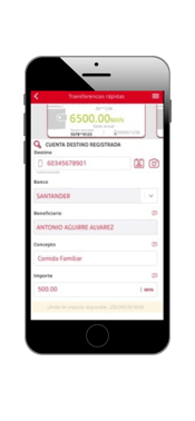 Cuenta digital santander transferencias desde app