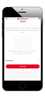 Dinero Creciente Santander desde app