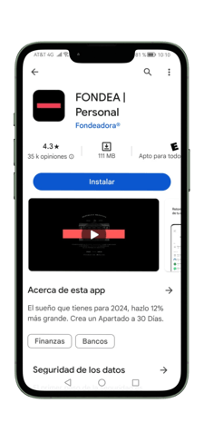 Fondeadora Fondea app