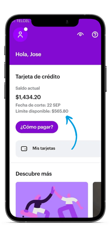 Límite de crédito disponible en app Nu