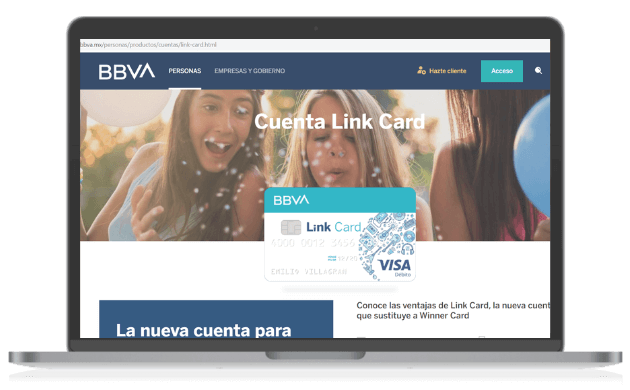 Cuentas de ahorro para niños Link Card BBVA