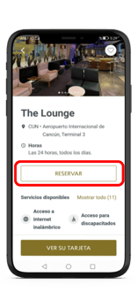 Reservar sala Priority Pass desde app
