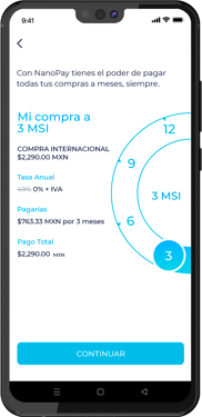 App NanoPay comprar a meses