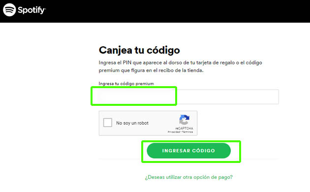 spotify redeem tarjeta de regalo spotify redeem tarjeta de regalo