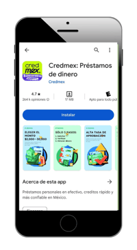 credmex app en tienda de aplicaciones 2024