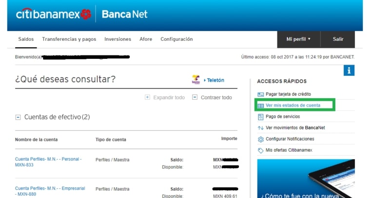 Estado De Cuenta Citibanamex Cómo Descargar E Imprimir En 2 Min