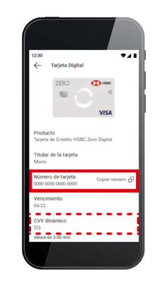 Ver CVV dinámico en HSBC México