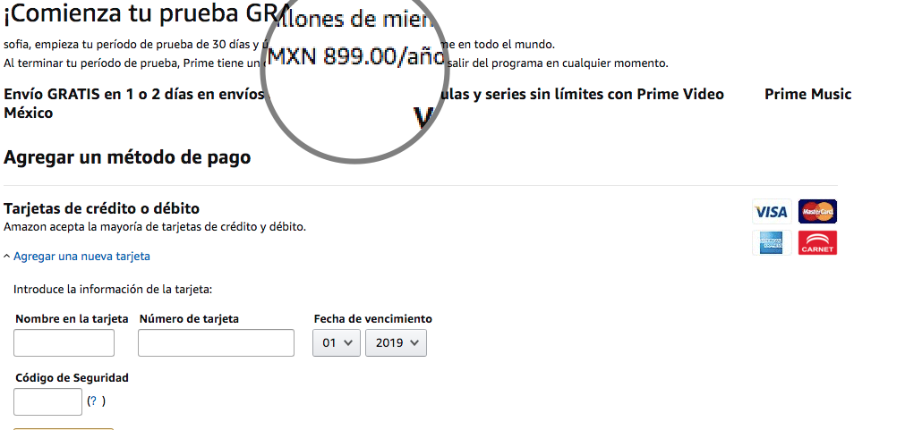 amazon prime video precio mexico 2019