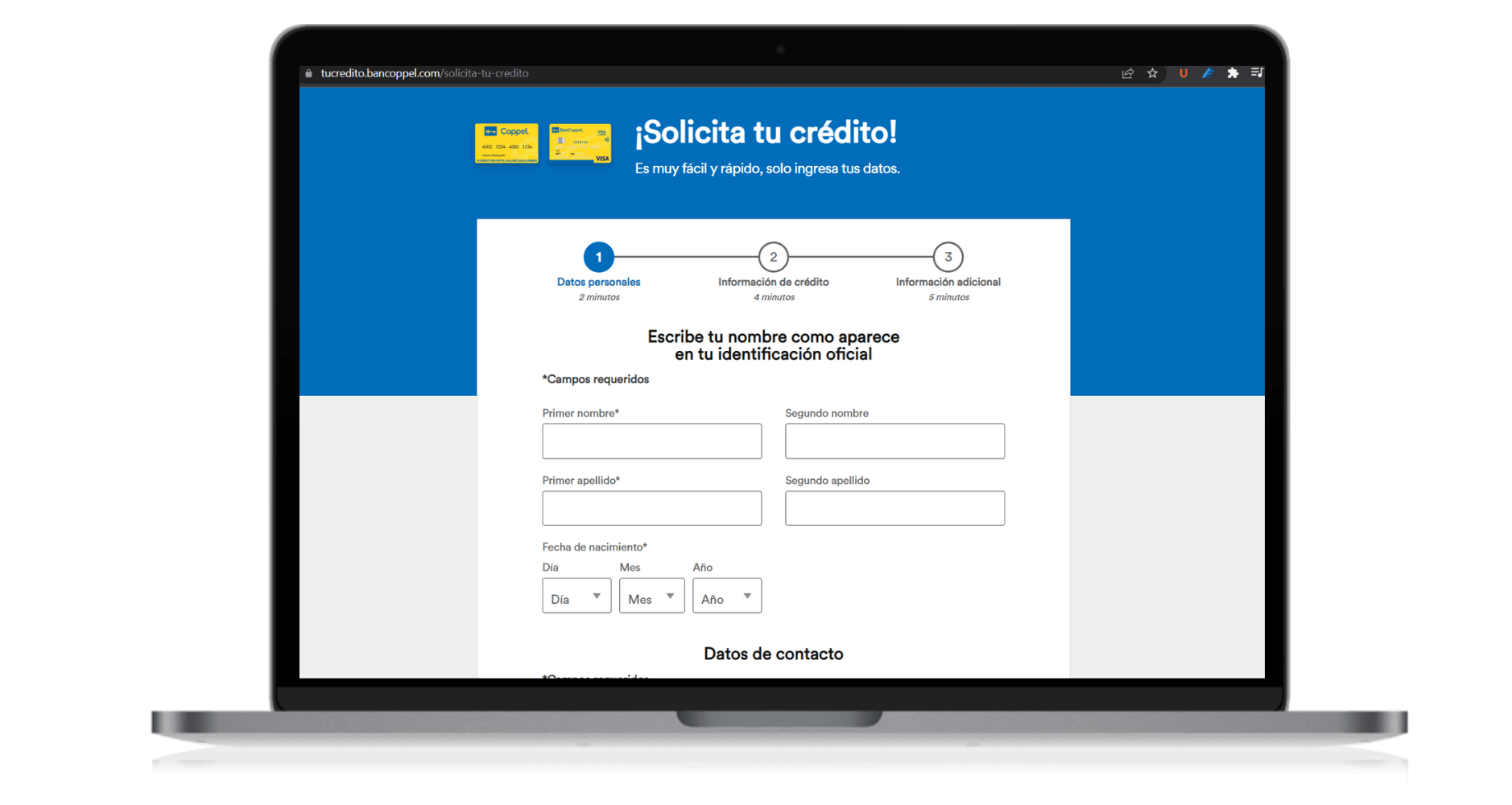 Cómo solicitar en Línea tu Crédito Coppel en Min