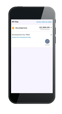 Ver recompensas de Tarjeta de Crédito Hey Banco en app